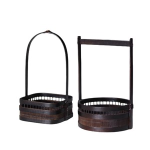 Bamboo Woven Flower Basket Rectangle Standing Type For Living Room Desktop Vase - Product Image 5