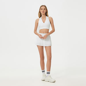 Hochwertige atmungsaktive Damen Plus Size <span class=keywords><strong>2</strong></span>-in-1 Plissee Golf Tennis Pickle ball Active wear mit Taschen großhandel - Product Image 5