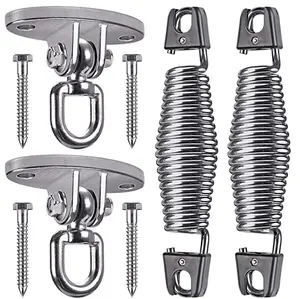 304 in acciaio Inox A Battente Ganci e Porch Swing Sorgenti Kit di Sospensione per Amaca Chai Free-Standing Altalene Tenere up 400lbs