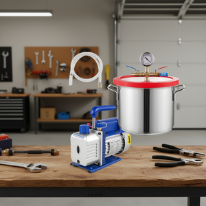 Kit de cámara de desgasificación al vacío Vevor de 1.5 galones de acero inoxidable con bomba de 2.5 CFM para fundición de resina y proyectos de bricolaje - Product Image 2