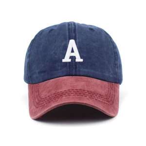 Vente en gros Casquette de baseball non structurée unisexe de haute qualité bicolore personnalisée denim 3D brodé logo 6 panneaux pour le sport - Product Image 2