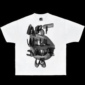 T-Shirt Oversize Unisex con Stampa Grafica 'Art Will Save Us', Streetwear Y2k, Regalo di Natale per Bambini, Stampa Digitale - Product Image 3