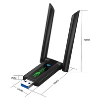 Adaptateur Wifi USB Wifi 6 AX1800Mbps 2.4G & 5Ghz double bande RTL8832AU pour ordinateur portable Kali Linux, PC mobile, imprimante