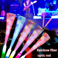 Bâtons lumineux LED en fibre optique en gros, bâtons lumineux en plastique pour concerts, fêtes, bâtons lumineux pour bars, mariages, fournitures pour enfants, jouets