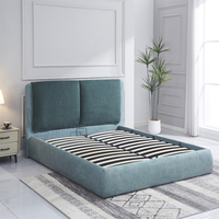 Base de Cama Ergonómica con Almacenamiento, Respaldo Tapizado de Lujo, Diseño Moderno de Mediados de Siglo, Ecológica y Duradera, Suministrada por Fábrica