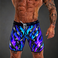 Shorts de bain rayés sur mesure pour hommes grandes tailles / Shorts de compétition pour poses de musculation