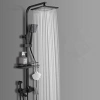 Ensemble de robinets muraux en acier inoxydable chromé pour salle de bain, avec douches pluie et jets cascade – Vente en gros