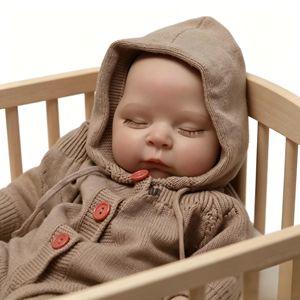 Muñeca Reborn de Vinilo de Silicona de 17 Pulgadas, Tamaño Real, <span class=keywords><strong>Piel</strong></span> Oscura, Ojos Abiertos Personalizados, Muñeca de Moda para Niñas - Product Image 3