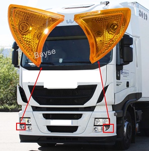 Lampe d'angle <span class=keywords><strong>camion</strong></span> lumières pièces de rechange lampe frontale arrière rétroviseur latéral phare Led convient pour <span class=keywords><strong>Iveco</strong></span> Stralis Bus 42555041 42555042 - Product Image 2