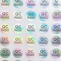DealzEpic-QC Étiquettes laser rondes autocollantes en plastique imperméables certifiées QC