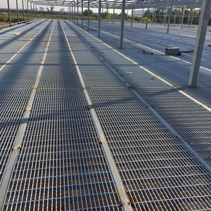 Grille en acier de conception moderne, antistatique, carrée, gris clair, pour couvercle de drain de centrale électrique et passerelle - Product Image 2