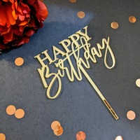 Acryl Handgefertigter Tortenaufsatz Stern für Weihnachten Alles Gute zum Geburtstag Kuchendekoration Backen Partydekoration