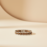 Bracelet à breloques classique en acier inoxydable et bois pour hommes et femmes accessoire de mode au prix d'usine