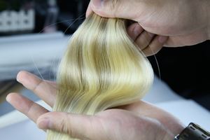 Extensions de cheveux invisibles à bandes adhésives AVIVA, prix d'usine, <span class=keywords><strong>100</strong></span>% cheveux humains vierges, pré-coupées, pour volume et longueur - Product Image 3