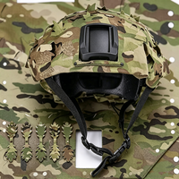 Housse de casque tactique respirante en maille camouflage australien pour équipement tactique, compatible casque Fast