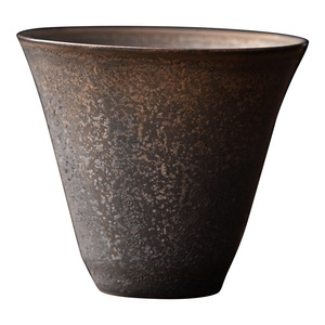 Taza de té retro de cerámica con forma de cono, chapada en oro, juego de té Kung Fu, taza individual para té de la tarde, cerámica del condado de Dehua - Product Image 5