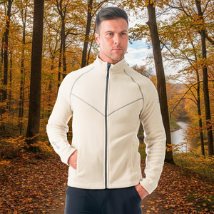 TIVO pile Polartec uomo leggero antivento impermeabile Outdoor abbigliamento Casual cappuccio con cerniera in tessuto autunnale - Product Image 3