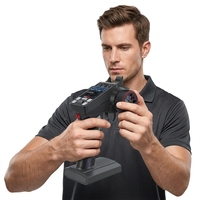 Transmisor RC tipo pistola HotRC CT-8A de 8 canales y 2.4GHz FHSS con pantalla TFT a color de 2.4 pulgadas y receptor F-08A para coches, barcos y tanques RC.