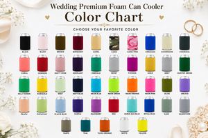 Refroidisseurs de canettes en mousse personnalisés pour cadeaux de mariage et de réception de mariage - Product Image 6