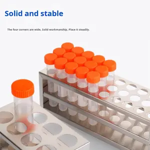 304 Stainless Steel Test Tube Rack para School Laboratório para Química Centrifuge Tube Blood Collection Other Chemistry - Product Image 5
