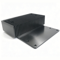 Dissipateur thermique sur mesure économique 120(L)*36(H)*122(P)mm en profilés d'aluminium extrudé anodisé noir