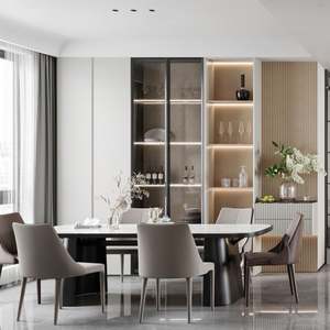 Meuble TV LED moderne et pratique pour la maison, style ancien élégant, meubles spacieux avec compartiments de rangement, salon - Product Image 2