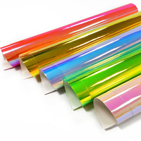 Matte Rainbow Holo graphic Permanent Vinyl für Cut Cutter für Geburtstags feier Weihnachts dekoration und Reddish Satin R.