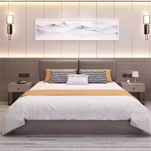 3 Star Hotel Bedroom Furniture <b>Sets</b> Custom Budget-friendly Wood Queen <b>Bed</b> Frame with Headboard TV Stand & Wardrobe For <b>Full</b> Room - Product Image 6