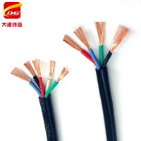 Kabel Daya RVV 2 3 4 5 Core H05VV-F Konduktor Tembaga Kabel Fleksibel 1 1.5 2.5 4 6mm Kabel Listrik Kawat