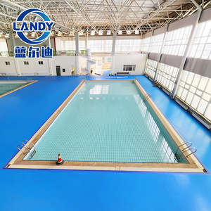 Tapis antidérapant pour bord de piscine Landy, 3,0 mm PVC, fibre de verre, motif rectangulaire, protection du sol à base d'eau - Product Image 2