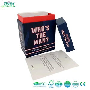Options de logo d'équipe personnalisées Jeu de <span class=keywords><strong>sport</strong></span> personnalisé avec 100 cartes et 500 indices - Product Image 1