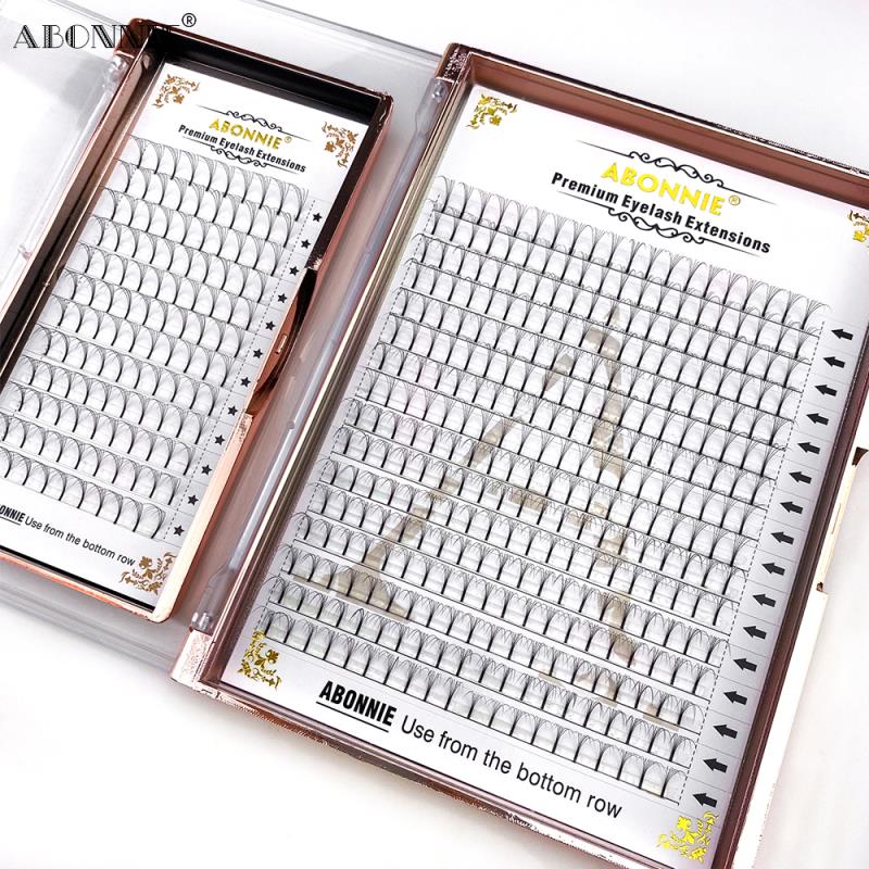 Abonnie поставки на заказ большие лоток 3d 4d 5d 6d 7d объем вентилятора наращивание ресниц 0,05 тепла Скрепленный с искусственным норковым, готовых вентилятор ресницы