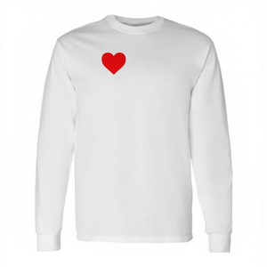 T-shirt à manches longues Aggie Red Heart pour adultes, unisexe, col rond, imprimé en sérigraphie, pour les réunions d'anciens étudiants - Product Image 3