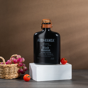 Botellas de vidrio de matraz plano personalizadas de fábrica de 350ml para bebidas alcohólicas como whisky de Ginebra seca y licores pulverización de impresión de seda - Product Image 6