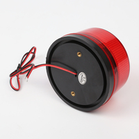 Luz Estroboscópica LED Roja de Plástico, 12V, Lámpara de Advertencia Intermitente, Alcance de 10-20m, Sistema de Alarma de Seguridad para el Hogar, Alerta de Emergencia, Fácil de Instalar