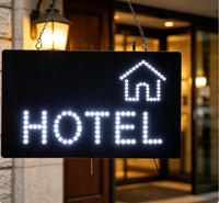 Enseigne ouverte personnalisée à matrice de points LED, enseigne à lettres LED à pixels avec icônes décoratives, enseigne lumineuse suspendue étanche pour décoration murale