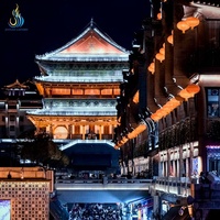 Bâtiment de type phare lanterne chinois |   Lampes LED artisanales étanches pour projets d'éclairage paysager extérieur et intérieur