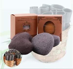 Bán buôn chăm sóc da nhãn hiệu riêng 100% tự nhiên hữu cơ <span class=keywords><strong>Konjac</strong></span> mặt miếng bọt biển than tinh khiết <span class=keywords><strong>Konjac</strong></span> miếng bọt biển. - Product Image 1