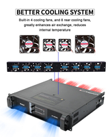 Amplificateur de puissance audio professionnel de haute qualité, grande capacité, 4x4400W, pour basses de 18 pouces, fabriqué en usine
