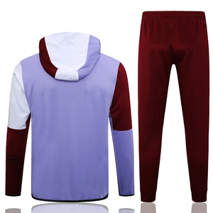 Sublimación personalizada cremallera completa con capucha para hombre Pantalones de chándal de dos piezas para entrenamiento de fútbol Sudadera con capucha chándales traje - Product Image 5