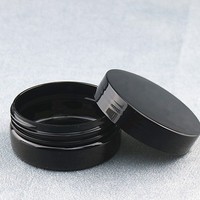 Pot en plastique PET de 50 ml (1,67 once) avec couvercle noir ou blanc
