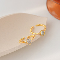 Goutte d'eau strass forme spéciale Index doigt anneau cuivre bijoux personnalisation perle lien anneau GirlJewelry personnalisé