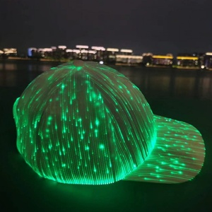 Customizable Wholesale Fiber Optic Fabric <b>Hat</b> USB Rechargeable Luminous Baseball Cap Glow at Night - Product Image 4