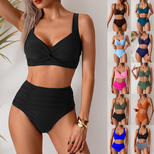 Nuevo Conjunto <span class=keywords><strong>de</strong></span> Bikini <span class=keywords><strong>de</strong></span> Dos Piezas con Cintura Alta y Corte Sexy para Mujer, <span class=keywords><strong>de</strong></span> Secado Rápido, Estilo Europeo y Americano, Venta al Por Mayor 2026 - Product Image 5