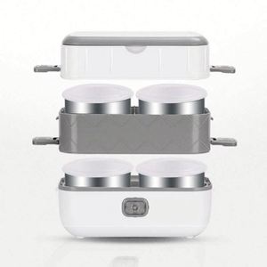 Wholesale Portable Heating Double-layer Eco-Friendly <b>Lunch</b> <b>Box</b> Plastic Lid 2 <b>Compartments</b> PP+SS Material Freshness Preservation - Product Image 2