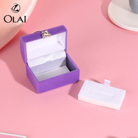 OLAI-Sac à main en forme de sac à main en velours mignon, boîte à bijoux en forme de sac pour enfants