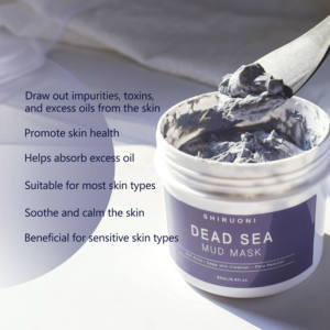 Etiqueta privada Cuidado DE LA PIEL Cara Cuerpo Máscara de minerales del Mar Muerto Desintoxicación de arcilla batida limpia con máscara facial blanqueadora - Product Image 3