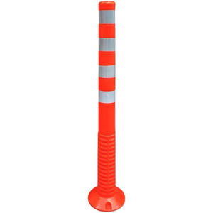 TPU 100CM 1M <span class=keywords><strong>Flexible</strong></span> Plástico reflectante Tráfico Barrera de seguridad vial Divisor Delineador de carretera Poste de advertencia - Product Image 6