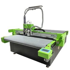 Rongchi cnc auto loading high waisted shorts black ripped jeans fabric painting polyester fabric felt knife cutting machine