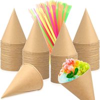 Gobelets jetables pour glaces pilées, granités et crèmes glacées 3.7oz 6oz Impression personnalisée